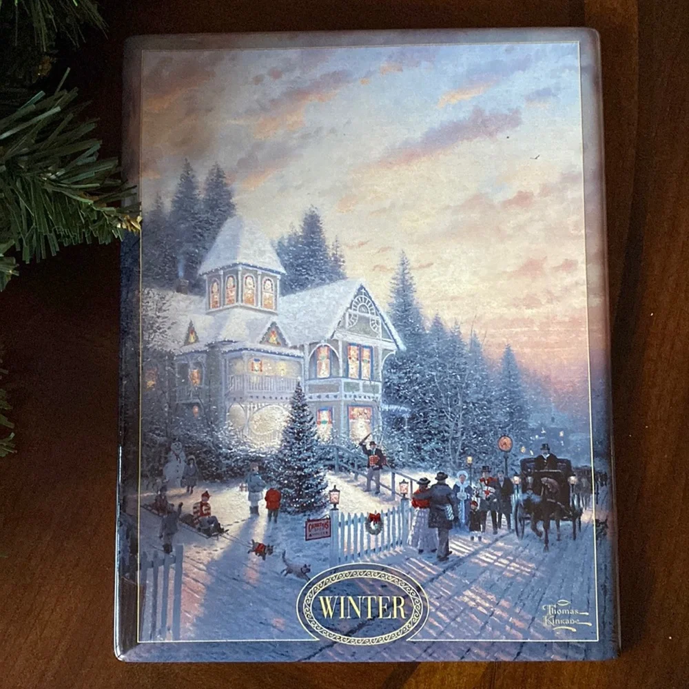 Bradford Exchange Thomas Kinkade’s Timeless Seasons Victorian Christmas Winter - Picture 1 of 4
